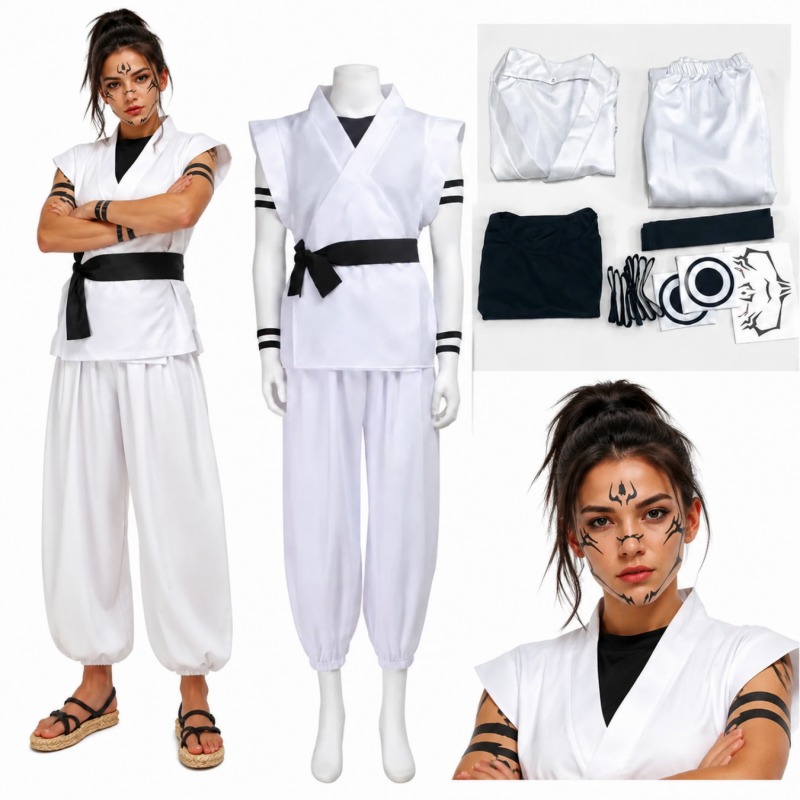Anime Cosplay Jujutsu - Costume Cosplay Ryomen Sukuna, Outfit Kimono