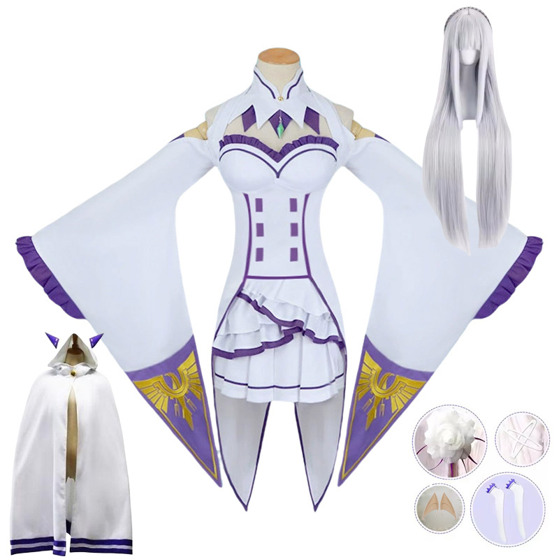 Anime Cosplay Re Zero - Emilia Cosplay Re Life in un