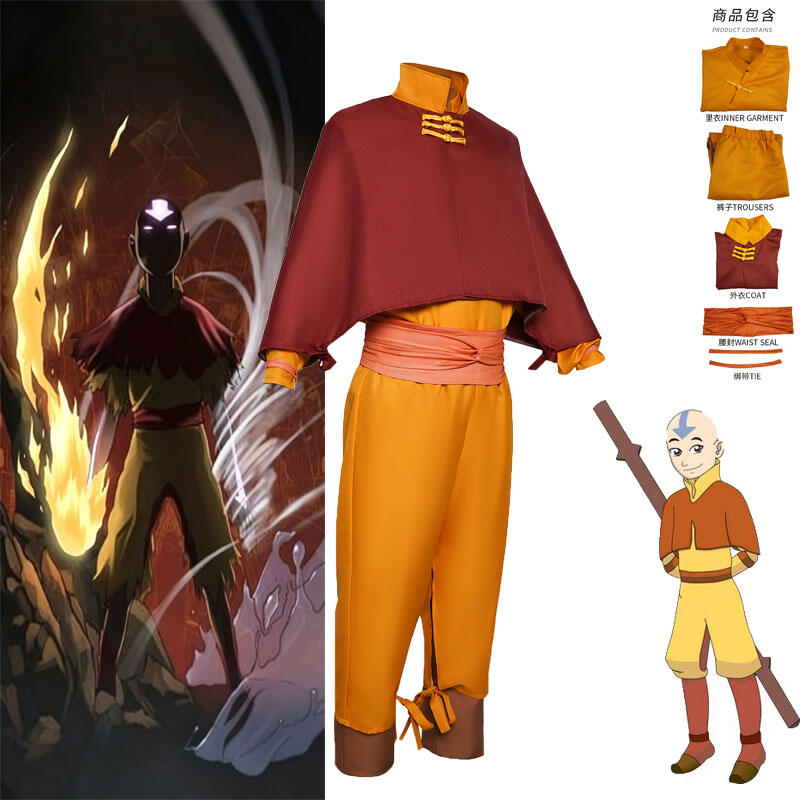 Cosplay Avatar Anime - Costume Cosplay di Aang dall'Anime, Edizione