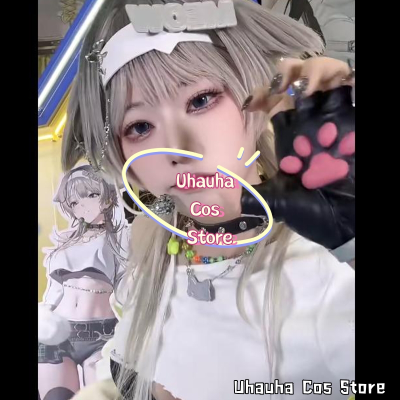 Anime Cosplay Long Hair - Parrucche Lunghe Sintetiche CR6.9*Prika Gray Fashion