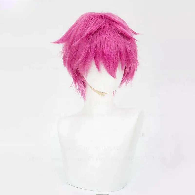 Cosplay Anime Pink Hair - Parrucca Cosplay Saiki Kusuo, Capelli Rosa,