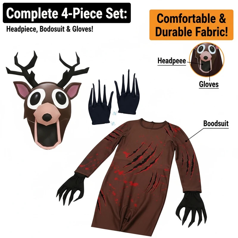 Costume da renna spaventoso pe - Anime Cosplay Outfit Ideas recensione e prezzo