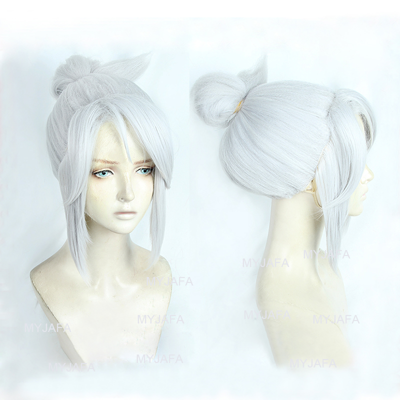 Parrucca cosplay Jett di alta  - Cosplay Anime White Hair recensione e prezzo