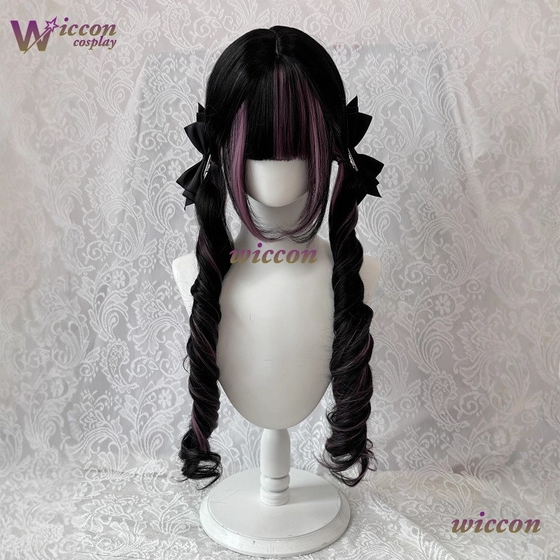 Comico ‌ Parrucca Nera con Fra - Cosplay Anime Pink Hair recensione e prezzo